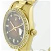 Image 2 : Rolex Men's 18K Yellow President, QuickSet, Diamond Dial & Diamond Bezel - REF-1391W7H