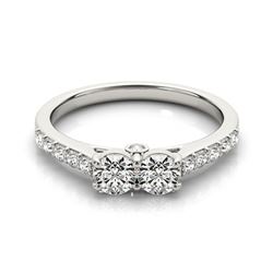 1.5 ctw VS/SI Diamond 2 Stone 2 Stone Ring 18k White Gold - REF-161M8G