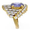 Image 2 : 8.78 ctw Tanzanite & Diamond Ring 18K Yellow Gold - REF-707F3M