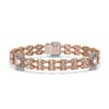 Image 1 : 16.85 ctw Morganite & Diamond Bracelet 14K Rose Gold - REF-324K4Y