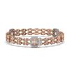 Image 2 : 16.85 ctw Morganite & Diamond Bracelet 14K Rose Gold - REF-324K4Y