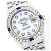 Image 1 : Rolex Men's Stainless Steel, QuickSet, Diam Dial & Diam/Sapphire Bezel - REF-533T4K
