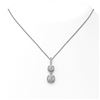 Image 1 : 1.25 ctw Cushion Cut Diamond Designer Necklace 18K White Gold - REF-141R4K