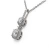 Image 3 : 1.25 ctw Cushion Cut Diamond Designer Necklace 18K White Gold - REF-141R4K