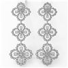 Image 2 : 9.12 ctw Pear Cut Diamond Designer Earrings 18K White Gold - REF-812N8F
