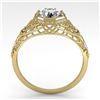 Image 3 : 1.0 ctw VS/SI Diamond Engagment Ring Art Deco 18k Yellow Gold - REF-299A4N