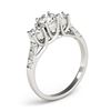 Image 3 : 2 ctw Certified VS/SI Diamond 3 Stone Ring 18k White Gold - REF-242H3R