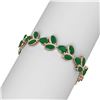 Image 2 : 38.72 ctw Emerald & Diamond Bracelet 18K Rose Gold - REF-527G3W