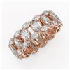 Image 1 : 7.42 ctw Marquise Cut Diamond Eternity Band 18K Rose Gold - REF-876H2R
