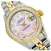 Image 1 : Rolex Men's Two Tone 14K Gold/SS, QuickSet, Diamond Dial & Diamond Bezel - REF-539F7M