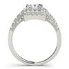 Image 3 : 2.02 ctw Certified VS/SI Princess Diamond 2pc Set Halo 14k White Gold - REF-347W5H