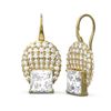 Image 2 : 2.78 ctw Princess Diamond Earrings 18K Yellow Gold - REF-422G9W