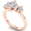 Image 2 : 1.25 ctw Certified VS/SI Diamond Solitaire 3 Stone Ring 14k Rose Gold - REF-201N3F