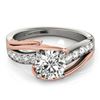 Image 1 : 1.5 ctw Certified VS/SI Diamond Bypass Solitaire Ring 18k 2Tone Gold - REF-391M2G