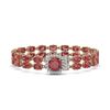 Image 1 : 17.35 ctw Tourmaline & Diamond Bracelet 14K Rose Gold - REF-245M5G