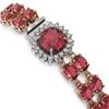 Image 2 : 17.35 ctw Tourmaline & Diamond Bracelet 14K Rose Gold - REF-245M5G