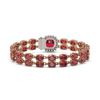 Image 3 : 17.35 ctw Tourmaline & Diamond Bracelet 14K Rose Gold - REF-245M5G