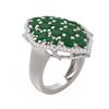 Image 1 : 7.19 ctw Emerald & Diamond Ring 18K White Gold - REF-229M3G