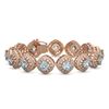 Image 1 : 32.95 ctw Aquamarine & Diamond Victorian Bracelet 14K Rose Gold - REF-982M2G