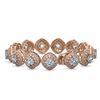 Image 2 : 32.95 ctw Aquamarine & Diamond Victorian Bracelet 14K Rose Gold - REF-982M2G