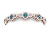 Image 2 : 9 ctw SI/I Intense Blue Diamond Bracelet 18K Rose Gold - REF-735N2F