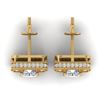 Image 3 : 2 ctw Certified VS/SI Diamond Art Deco Micro Stud Earrings 14k Yellow Gold - REF-263H6R