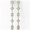 Image 2 : 2.9 ctw Mix cut Diamonds Designer Earrings 18K Yellow Gold - REF-319N5F