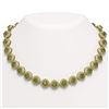 Image 1 : 72.27 ctw Tourmaline & Diamond Victorian Necklace 14K Yellow Gold - REF-2169G8W