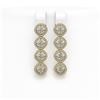 Image 1 : 4.52 ctw Cushion Cut Diamond Micro Pave Earrings 18K Yellow Gold - REF-384R5K