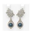 Image 1 : 7.05 ctw Diamond & Pearl Earrings 18K Yellow Gold - REF-816Y4X