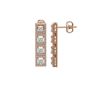 Image 2 : 4.7 ctw Princess Cut Diamond Micro Pave Earrings 18K Rose Gold - REF-393H4R