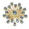 Image 3 : 10.14 ctw Blue Topaz & Diamond Ring 18K Yellow Gold - REF-432A8N
