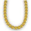 Image 2 : 36 ctw Certified Fancy Yellow SI/I Diamond Necklace 18K Rose Gold - REF-5850A2N