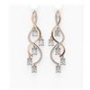 Image 1 : 5.68 ctw Diamond Earrings 18K Rose Gold - REF-839K2Y