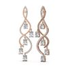 Image 2 : 5.68 ctw Diamond Earrings 18K Rose Gold - REF-839K2Y