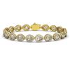 Image 1 : 14.28 ctw Pear Cut Diamond Micro Pave Bracelet 18K Yellow Gold - REF-1987Y8X