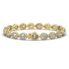 Image 2 : 14.28 ctw Pear Cut Diamond Micro Pave Bracelet 18K Yellow Gold - REF-1987Y8X