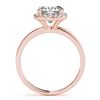 Image 3 : 1.1 ctw Certified VS/SI Cushion Diamond 2pc Set Halo 14k Rose Gold - REF-171W8H