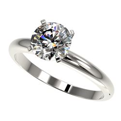 1.55 ctw Certified Quality Diamond Engagment Ring 10k White Gold - REF-271N8F