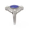 Image 2 : 4.78 ctw Sapphire & Diamond Ring 18K White Gold - REF-161K8Y