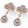 Image 1 : 6.5 ctw Pear Cut Diamond Designer Earrings 18K Rose Gold - REF-627W5H