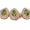 Image 3 : 124.02 ctw Tourmaline & Diamond Victorian Necklace 14K Rose Gold - REF-3955G5W
