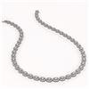 Image 2 : 21.69 ctw Oval Cut Diamond Micro Pave Necklace 18K White Gold - REF-1822X5A