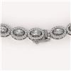 Image 3 : 21.69 ctw Oval Cut Diamond Micro Pave Necklace 18K White Gold - REF-1822X5A