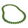 Image 2 : 65.77 ctw Jade & Diamond Necklace 14K Yellow Gold - REF-581H8R