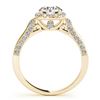Image 2 : 1.5 ctw Certified VS/SI Diamond Halo Ring 18k Yellow Gold - REF-270M2G