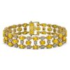 Image 1 : 12.7 ctw Fancy Citrine & Diamond Row Bracelet 10K Yellow Gold - REF-209W3H