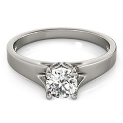 0.75 ctw Certified VS/SI Diamond Ring 18k White Gold - REF-133F6M