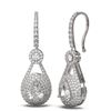 Image 2 : 4.09 ctw Pear Diamond Earrings 18K White Gold - REF-779W8H
