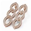 Image 1 : 3.25 ctw Diamond Designer Earrings 18K Rose Gold - REF-226R3K